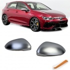 Coques retroviseur Chrome Mat pour VW GOLF 8 + ID3 Assist - look GTI