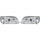 2 Phares avant Peugeot 106 Angel Eyes 96-03 - Chrome