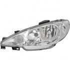 Phare gauche conducteur Peugeot 206 03-06 - H7 - Chrome