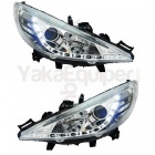 2 Phares avant Peugeot 207 Devil Eyes LED r87 - Chrome