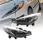 2 Phares avant Peugeot 207 Devil Eyes LED - Noir
