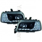 2 Phares avant Renault Clio 1 91-98 Devil Eyes LED - Noir