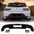 Diffuseur Seat Leon 3 5F 17-20 -  look Cupra - Noir brillant