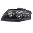 Phare gauche conducteur halogene AUDI A3 (8P) - 03-08 - Noir