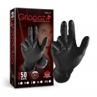 Grippaz Lot de 50 gants en nitrile Fishscale - taille L - noir