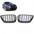 Grilles calandre BMW Serie 2 F22 F23 F87 M2 look couleur M - Noir Brillant