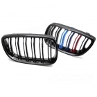 Grilles calandre BMW Serie 3 E92 E93 07-10 - look couleur M - Noir brillant