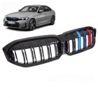 Grilles calandre BMW Serie 3 G20 G21 LCI look couleur M3 - 22-25 - Noir Brillant