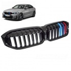Grilles calandre BMW Serie 3 G20 G21 LCI look couleur M3 - 22-25 - Noir Brillant