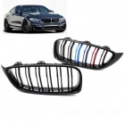 Grilles calandre BMW Serie 4 F32 F33 F36 13-20 look couleur M - Noir Brillant