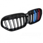 Grilles calandres BMW X1 F48 LCI 20-22 look performance couleurs - Noir Brillant