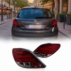 2 Feux arriere LED LTI Peugeot 207 - Rouge teinté