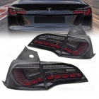 2 Feux arriere OLED dynamiques Tesla Model 3 Model Y - Noir fumé