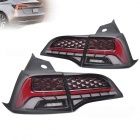 2 Feux arriere LED dynamiques Tesla Model 3 Model Y 17-24 - Noir Rouge