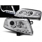 2 Phares avant AUDI A6 (4F) - LTI - Chrome