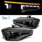 2 Phares fullLED halogene AUDI A5 8T phase 2 11-15 - dynamiques - Noir