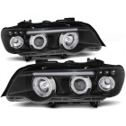 2 Phares avant BMW E53 X5 Angel Eyes - Noir