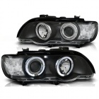 2 Phares avant BMW E53 X5 Angel Eyes - Noir