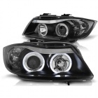 2 Phares avant BMW Serie 3 E90 E91 Angel Eyes LED 05-08 - Noir