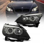 2 Phares BMW Serie 5 E60/E61 Angel Eyes 03-10 DEPO v2 - Noir