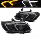2 Phares xénon BMW Serie 3 E92 E93 LCI Angel Eyes LED iconic 10-13 - Noir