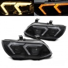 2 Phares xénon BMW Serie 3 E92 E93 LCI Angel Eyes jaune iconic 10-13 - Noir
