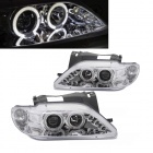 2 Phares angel eyes LED Citroen Xsara 97-00 - Chrome