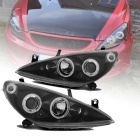 2 Phares avant Peugeot 307 01-05 Angel Eyes blanc - Noir