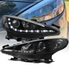 2 Phares avant Peugeot 207 Devil Eyes LED r87 - Noir