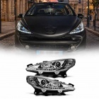 2 Phares avant Peugeot 207 Devil Eyes LED - Chrome