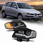 2 Phares SEAT Ibiza / Cordoba 99-02 - Devil LED - Cligno LED - Noir