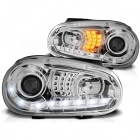 2 Phares VW GOLF 4 Dragon light LED - Chrome