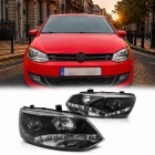 2 Phares avant VW Polo 6R 09-14 - Devil DRL LED - noir