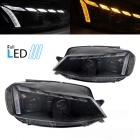 2 Phares fullLED avant VW Golf 7.5 phase 2 - Noir - Dynamiques