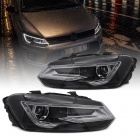 2 Phares VW Polo 6R 6C 10-17 - look Devil LED dynamiques - Noir