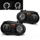 2 Phares VW GOLF 4 look R32 angel eyes CCFL - Noir