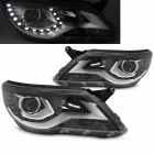 2 Phares halogene VW Tiguan 07-11 - Devil LED - Noir Chrome