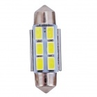 Navette 36mm LED Nav6 5730 - Anti Erreur OBD - C5W - Blanc Pur