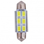 Navette 39mm LED Nav6 5730 - Anti Erreur OBD - C7W - Blanc Pur