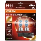 2 ampoules Osram H11 Night breaker 220 % 64211NB220-2HB