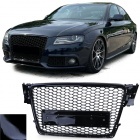 Grille calandre Audi A4 B8 08-11 - noir laque - look RS4