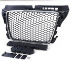 Grille calandre Audi A3 8P 08-12 - look RS3 - Chrome noir