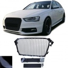 Grille calandre Audi A4 B8 8K facelift 11-15 - Noir brillant - look RS4
