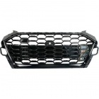 Grille calandre Audi A4 B9 19-24 - look RS4 - Noir brillant - camera PDC