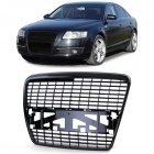 Grille calandre Audi A6 C6 04-08 - look S6 - Noir Laqué