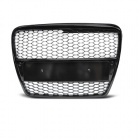 Grille calandre Audi A6 C6 04-08 - look RS6 - Noir Laqué
