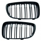 Grilles calandre BMW Serie 1 E81  E87 LCI 08-11 - Noir brillant - look M