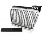 Grille calandre Audi A4 B7 04-08 - argent mat noir - look RS4