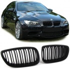 Grilles calandre BMW Serie 3 E92 E93 07-10 - look M3 - Noir mat