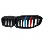 Grilles calandre BMW Serie 3 G20 G21 look couleur M - 18-22 - Noir Brillant